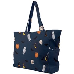 Halloween Ghost Pumpkin Bat Skull Simple Shoulder Bag by artworkshop