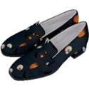 Halloween Ghost Pumpkin Bat Skull Women s Chunky Heel Loafers View2