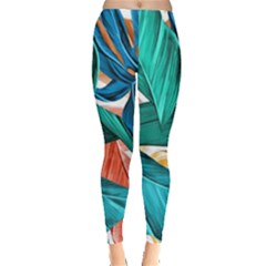 Leaves Tropical Exotic Leggings  by artworkshop