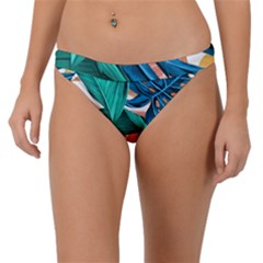 Leaves Tropical Exotic Band Bikini Bottom by artworkshop