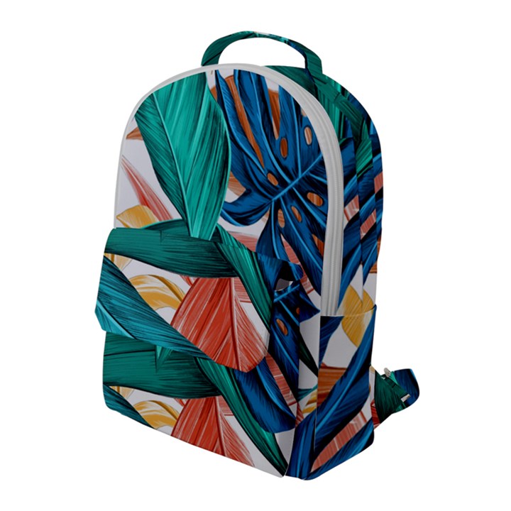 Leaves Tropical Exotic Flap Pocket Backpack (Large)