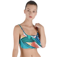 Leaves Tropical Exotic Layered Top Bikini Top  by artworkshop