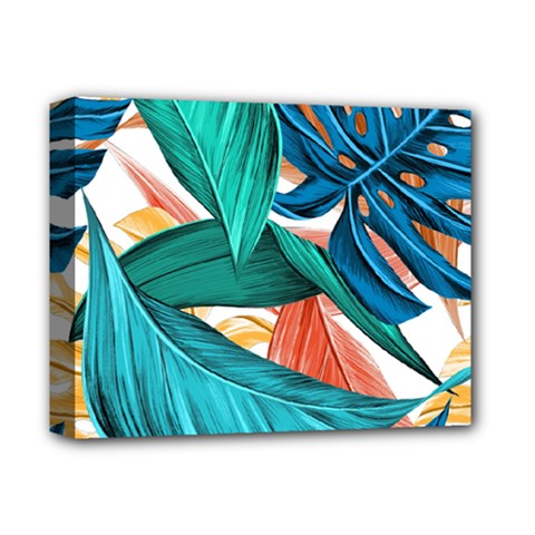 Leaves Tropical Exotic Deluxe Canvas 14  X 11  (stretched) by artworkshop