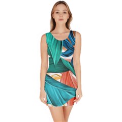 Leaves Tropical Exotic Bodycon Dress by artworkshop