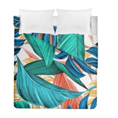 Leaves Tropical Exotic Duvet Cover Double Side (full/ Double Size) by artworkshop