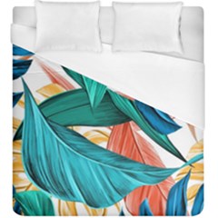 Leaves Tropical Exotic Duvet Cover (king Size) by artworkshop