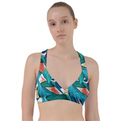 Leaves Tropical Exotic Sweetheart Sports Bra by artworkshop