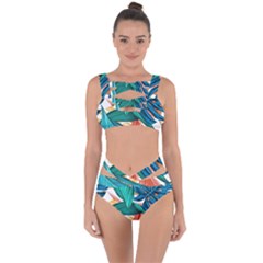 Leaves Tropical Exotic Bandaged Up Bikini Set  by artworkshop