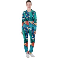 Leaves Tropical Exotic Casual Jacket And Pants Set by artworkshop