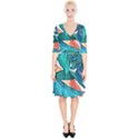 Leaves Tropical Exotic Wrap Up Cocktail Dress View1