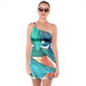 Leaves Tropical Exotic One Soulder Bodycon Dress View1