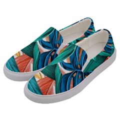 Leaves Tropical Exotic Men s Canvas Slip Ons by artworkshop