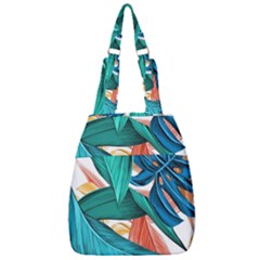 Leaves Tropical Exotic Center Zip Backpack by artworkshop