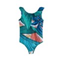 Leaves Tropical Exotic Kids  Frill Swimsuit View1