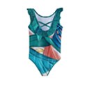 Leaves Tropical Exotic Kids  Frill Swimsuit View2