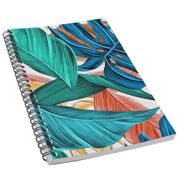 Leaves Tropical Exotic 5.5  x 8.5  Notebook