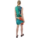 Leaves Tropical Exotic Sleeveless Shirt Dress View2