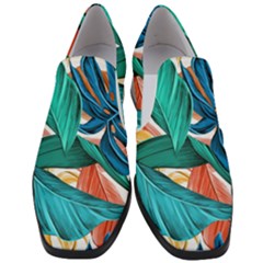 Leaves Tropical Exotic Women Slip On Heel Loafers by artworkshop