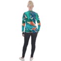 Leaves Tropical Exotic Velvet Zip Up Jacket View2