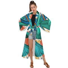 Leaves Tropical Exotic Maxi Kimono by artworkshop