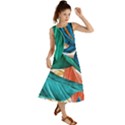 Leaves Tropical Exotic Summer Maxi Dress View1