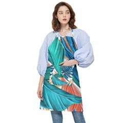 Leaves Tropical Exotic Pocket Apron by artworkshop