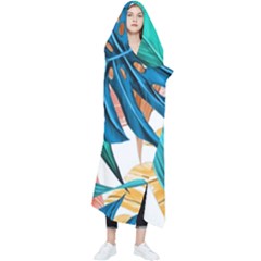 Leaves Tropical Exotic Wearable Blanket by artworkshop