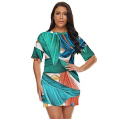 Leaves Tropical Exotic Just Threw It On Dress by artworkshop