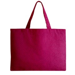 Pink Leather Leather Texture Skin Texture Zipper Mini Tote Bag by artworkshop