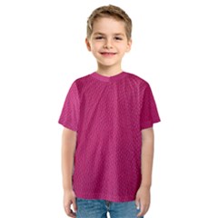 Pink Leather Leather Texture Skin Texture Kids  Sport Mesh Tee