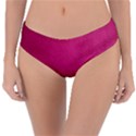 Pink Leather Leather Texture Skin Texture Reversible Classic Bikini Bottoms View1