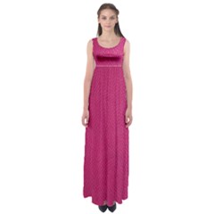 Pink Leather Leather Texture Skin Texture Empire Waist Maxi Dress by artworkshop