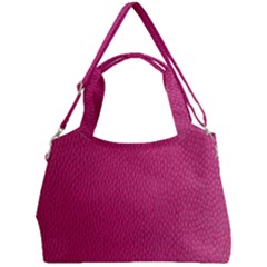 Pink Leather Leather Texture Skin Texture Double Compartment Shoulder Bag by artworkshop