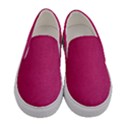 Pink Leather Leather Texture Skin Texture Women s Canvas Slip Ons View1