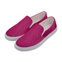 Pink Leather Leather Texture Skin Texture Women s Canvas Slip Ons View2