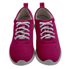 Pink Leather Leather Texture Skin Texture Athletic Shoes by artworkshop