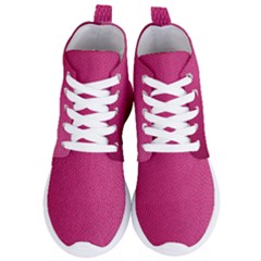 Pink Leather Leather Texture Skin Texture Women s Lightweight High Top Sneakers by artworkshop