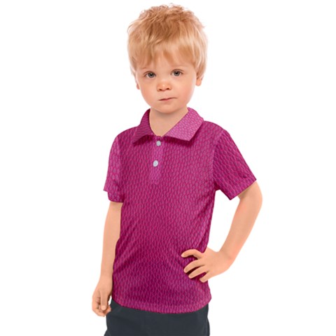 Pink Leather Leather Texture Skin Texture Kids  Polo Tee by artworkshop