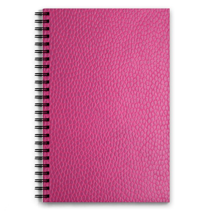 Pink Leather Leather Texture Skin Texture 5.5  x 8.5  Notebook