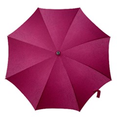 Pink Leather Leather Texture Skin Texture Hook Handle Umbrellas (small)