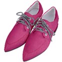 Pink Leather Leather Texture Skin Texture Pointed Oxford Shoes View2