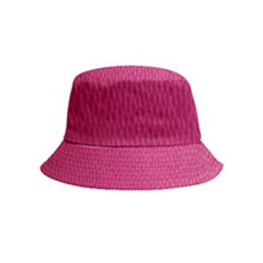 Pink Leather Leather Texture Skin Texture Inside Out Bucket Hat (kids) by artworkshop