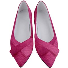 Pink Leather Leather Texture Skin Texture Women s Bow Heels by artworkshop