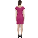 Pink Leather Leather Texture Skin Texture Short Sleeve Skater Dress View2