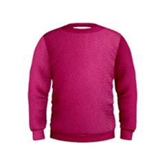 Pink Leather Leather Texture Skin Texture Kids  Sweatshirt