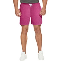 Pink Leather Leather Texture Skin Texture Men s Runner Shorts