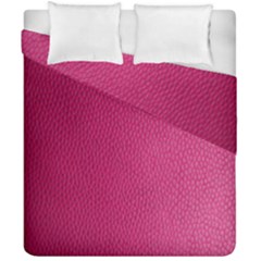 Pink Leather Leather Texture Skin Texture Duvet Cover Double Side (california King Size) by artworkshop