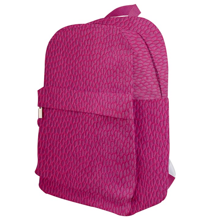 Pink Leather Leather Texture Skin Texture Classic Backpack