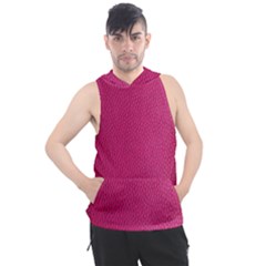 Pink Leather Leather Texture Skin Texture Men s Sleeveless Hoodie by artworkshop