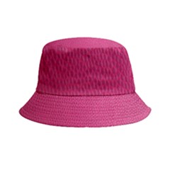 Pink Leather Leather Texture Skin Texture Inside Out Bucket Hat by artworkshop